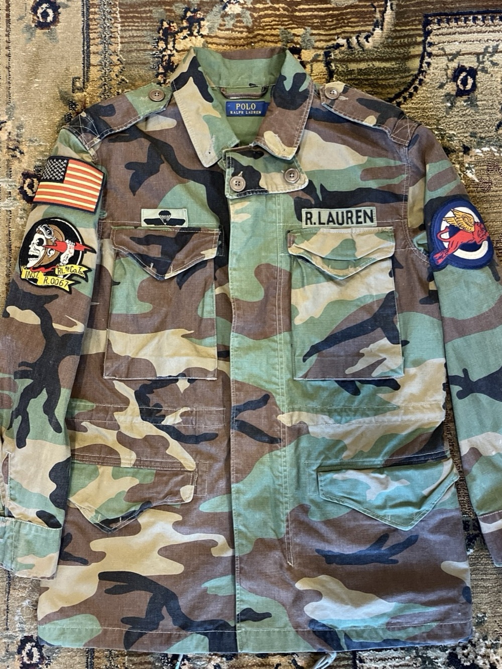 Polo Ralph Lauren Camo Military Field Jacket Small